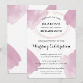 Waterverf Abstract | Geometrische cirkelbruiloft Kaart (Voorkant / Achterkant)