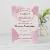 Waterverf Abstract | Geometrische cirkelbruiloft Kaart (Staand voorkant)