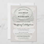 Waterverf Abstract | Geometrische cirkelbruiloft Kaart (Voorkant)