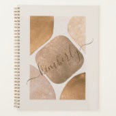 Waterverf Abstract Glitterende Vormen Naam Planner (Voorkant)