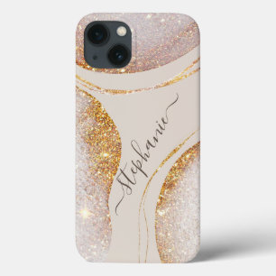 Waterverf Abstract Gold Glitter Moderne Luxe Case-Mate iPhone Case