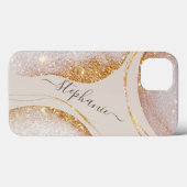 Waterverf Abstract Gold Glitter Moderne Luxe Case-Mate iPhone Case (Achterkant (horizontaal))