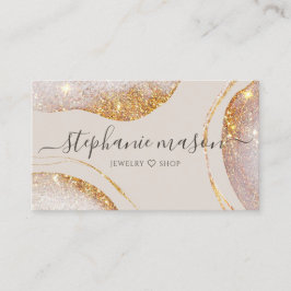 Waterverf Abstract Goud Glitter Modern Luxe Chic Visitekaartje