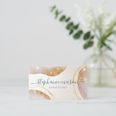 Waterverf Abstract Gouden Glitter Parelmoer Contactkaartje (Staand voorkant)