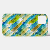Waterverf abstract groen, blauw Case-Mate iPhone case (Achterkant (horizontaal))