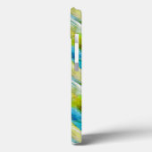 Waterverf abstract groen, blauw Case-Mate iPhone case (Achterkant / Links)