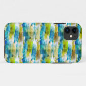 Waterverf abstract groen, blauw Case-Mate iPhone case (Achterkant (horizontaal))