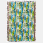Waterverf abstract groen, blauw deken (Voorkant Verticaal)