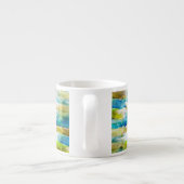 Waterverf abstract groen, blauw espresso kop (Achterkant)