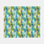 Waterverf abstract groen, blauw fleece deken (Voorkant (Horizontaal))