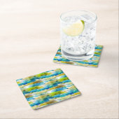 Waterverf abstract groen, blauw kartonnen onderzetters (Insitu)