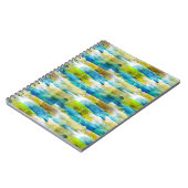 Waterverf abstract groen, blauw notitieboek (Linkerzijde)