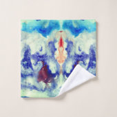 WATERVERF ABSTRACT I BAD HANDDOEK (Wasdoekje)