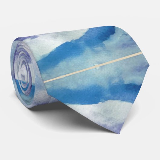 Waterverf Abstract I Stropdas (Opgerold)