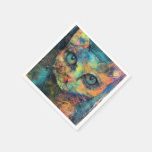 Waterverf  Abstract Kat (10) Servet (Hoek)