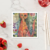 Waterverf Abstract Kat (11) Servet (Insitu)