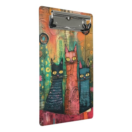 Waterverf Abstract Kat Mini Klembord (Schuin)