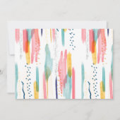 Waterverf Abstract Kleurrijk Opslaan Datum Kaart (Achterkant)