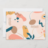 Waterverf Abstract Kleurrijk Opslaan Datum Kaart (Achterkant)