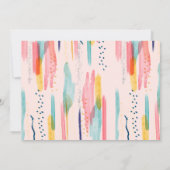 Waterverf Abstract Kleurrijk Opslaan Datum Kaart (Achterkant)