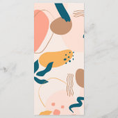 Waterverf Abstract Kleurrijk Pastel Weddenschap Me Menu (Achterkant)