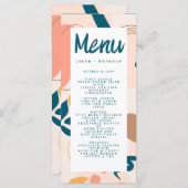 Waterverf Abstract Kleurrijk Pastel Weddenschap Me Menu (Voorkant / Achterkant)