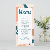 Waterverf Abstract Kleurrijk Pastel Weddenschap Me Menu (Staand voorkant)