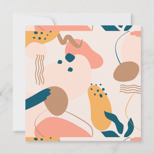 Waterverf Abstract kleurrijke bruiloft - Gegevens Kaart (Achterkant)