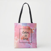 Waterverf Abstract kunstontwerp Tote Bag (Voorkant)