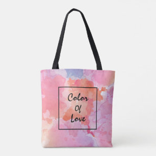 Waterverf Abstract kunstontwerp Tote Bag