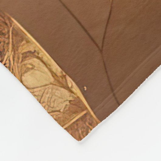 Waterverf Abstract Landschap Goud Bourgondië Fleece Deken (Hoek)