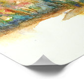 Waterverf Abstract Landschap Kunst Bomen Bos Poster (Hoek)