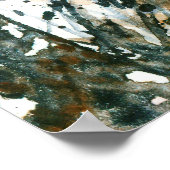 Waterverf Abstract Landschap Kunst Herfst Bomen Poster (Hoek)
