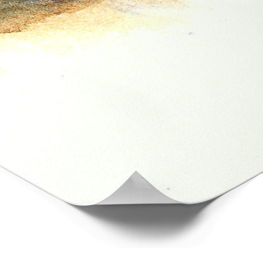 Waterverf Abstract landschap Kunstbomen bos Poster (Hoek)