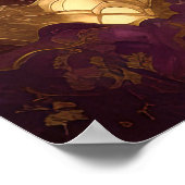 Waterverf Abstract Landschap Schilderen Goud 3:4 Poster (Hoek)