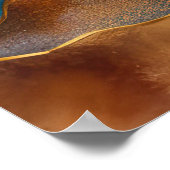 Waterverf Abstract Landschap Schilderen Goud 3:4 Poster (Hoek)