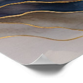 Waterverf Abstract Landschap Schilderen Goud 3:4 Poster (Hoek)