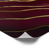 Waterverf Abstract Landschap Schilderen Goud 4:3 Poster (Hoek)