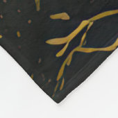 Waterverf Abstract Landschap Schilderen Goud Fleece Deken (Hoek)