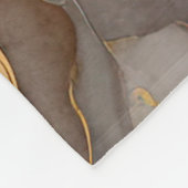 Waterverf Abstract Landschap Schilderen Goud Fleece Deken (Hoek)