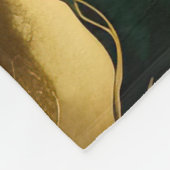 Waterverf Abstract Landschap Schilderen Goud Fleece Deken (Hoek)