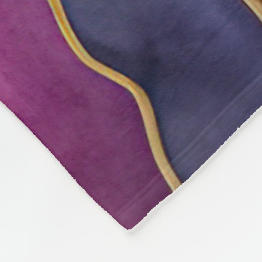 Waterverf Abstract Landschap Schilderen Goud Fleece Deken (Hoek)