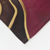 Waterverf Abstract Landschap Schilderen Goud Fleece Deken (Hoek)