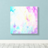 Waterverf abstract Landschapsblauw paarse canvas (Insitu (Houten vloer))