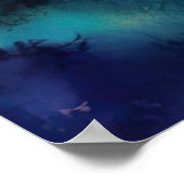 Waterverf Abstract Landschapsschilderij Goud 3:2 Poster (Hoek)