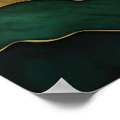 Waterverf Abstract Landschapsschilderij Goud II Poster (Hoek)