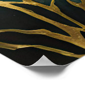 Waterverf Abstract Landschapsschilderij Goud VI Poster (Hoek)