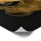 Waterverf Abstract Landschapsschilderij Goud VII Poster (Hoek)