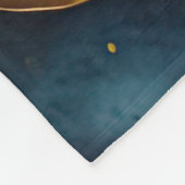 Waterverf Abstract Landschapsschilderij Goudboom Fleece Deken (Hoek)