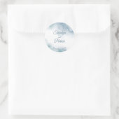 Waterverf Abstract Lijst Ronde Sticker (Tas)